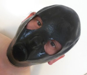 silicone shined latex mask