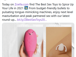 zoella sex toy tweet