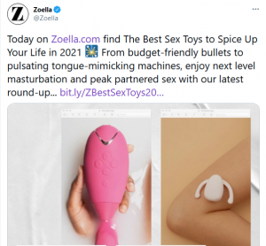 zoella sex toy tweet
