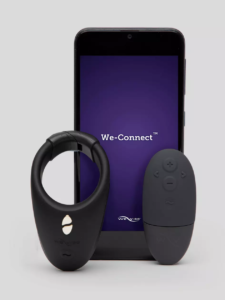 We-Vibe Bond Cock Ring Sex Toy and Remote and app on mobile phone