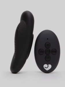 magnetic knicker vibrator with remote, both in black