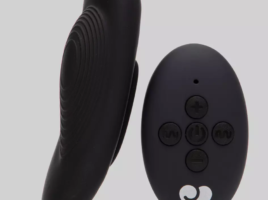 magnetic knicker vibrator with remote, both in black